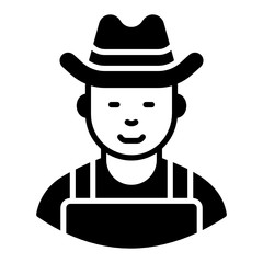 
Design of farmer in modern flat style. greenskeeper
