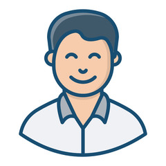 
Accountant icon in modern flat style, businessman
