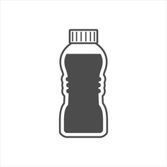 Plastic bottle flat icon.Vector illustration of blue plastic water bottle icons.