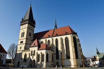Fototapeta na wymiar Basilica of St Giles in Bardejov
