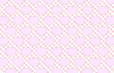 Illustration Vector Graphic Of Love Seamless Pattern, Suitable For Love Or Valentine's Day Themed Backgrounds
