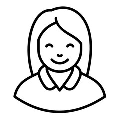 
Judge icon in line design, jury woman
