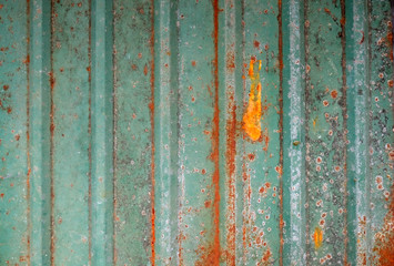 Rusty corrugated metal wall ,rusty Zinc grunge style background