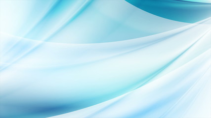 Light blue liquid blurred abstract waves background