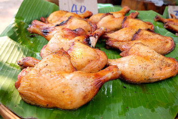 Roast chicken. Thai food