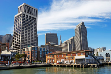 Skyline of architecture in central San Francisco, California
