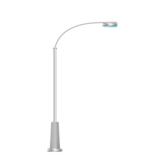 Street lamp. Metal lamppost. Realistic vector.