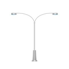 Street lamp. Metal lamppost. Realistic vector.
