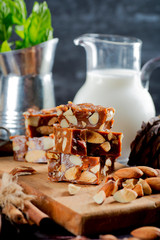 sherbet with milk and nuts