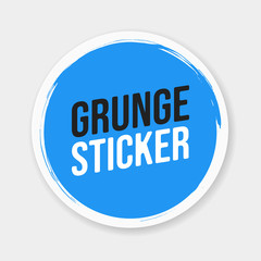 Colorful label paper painting brush stroke, vector illustration