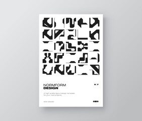 Post-Modern Poster Design Vector Cover Mockup
