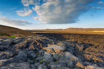 View of the Krafla lava fields, northern Iceland.