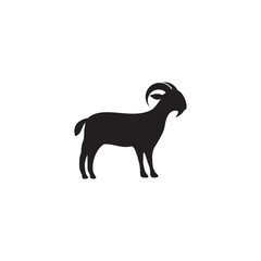 Goat animal logo design template
