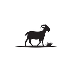 Goat animal logo design template