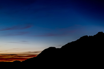 night scene in the mountains