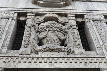 Hahnentorburg medieval city cate with two round towers, part of the old city defense wall of Cologne