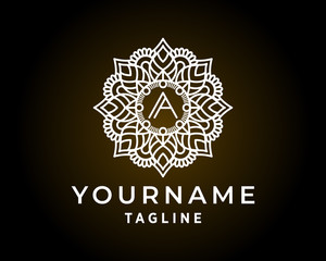 Luxury Mandala Flower Logo Design