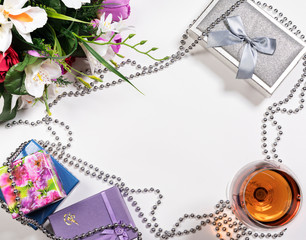 Background for a greeting card with a dedicated space for text.