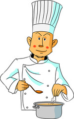 chef with a pan
