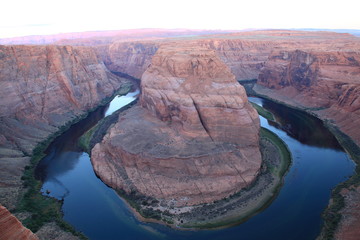 View of Horseshoe Bend during sunrise in Page Arizona, USA