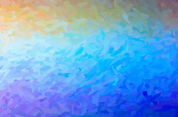 Fototapeta na wymiar Abstract illustration of blue, yellow and purple Impressionist Impasto background