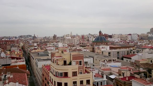 Valencia panoramic cityscape from Quart Towers (Torres de Quart)