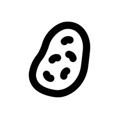 Fototapeta premium Potato Line Icon - Vector Illustration