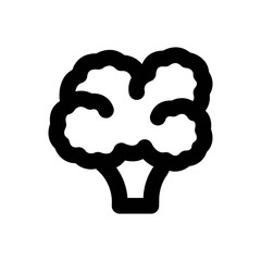 Broccoli Line Icon - Vector Illustration