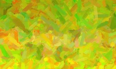 Fototapeta na wymiar Lemon green oil paint with big brush background, digitally created.