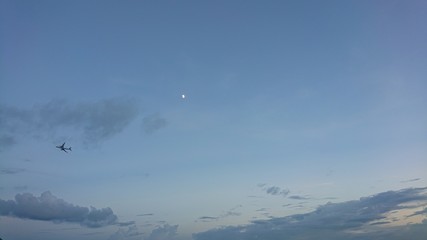 船上からの夕焼け風景