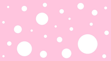 abstract white polka dot on pink pastel soft for background, polka dot white pattern cute, random scattered dots, pink soft and white polka dot pattern for confetti wallpaper