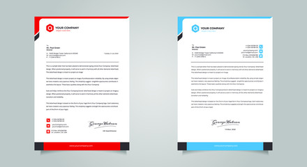 Business style letter head templates for your project design, Vector illustration