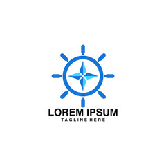 Creative Compass Concept Logo Design Template
