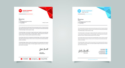 Business style letter head templates for your project design, Vector illustration