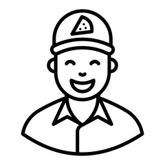 
A person who provides delivery services, pizza boy 
