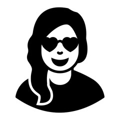 
Retro woman icon in editable style, senior citizen 
