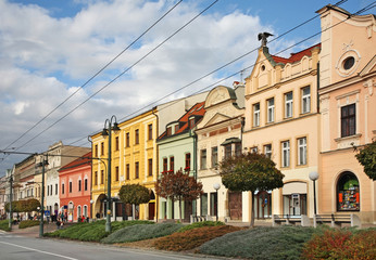 Fototapeta na wymiar Main Street (Hlavna ulica) in Presov. Slovakia