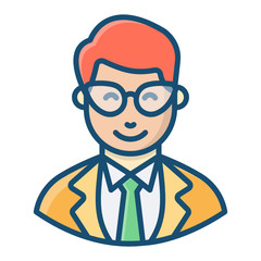 
Flat vector design of principal 
