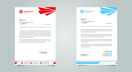 Business style letter head templates for your project design, Vector illustration