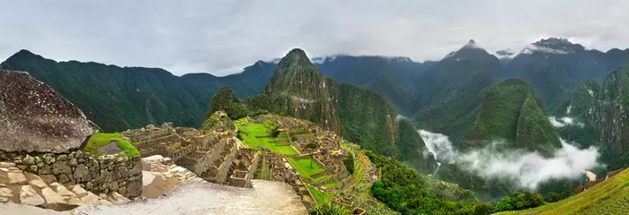 Crédence de cuisine en verre imprimé Machu Picchu Inca citadel Machu Picchu