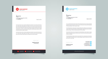 Business style letter head templates for your project design, Vector illustration