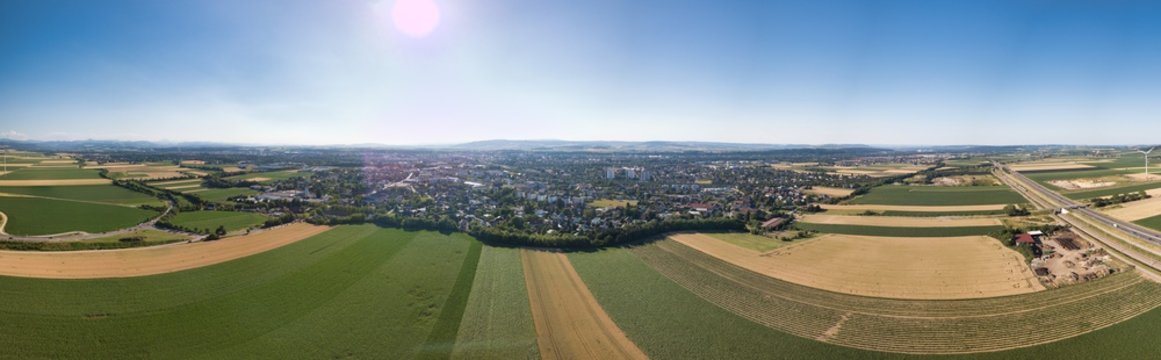 Luftbild von Sankt Pölten, Niederösterreich