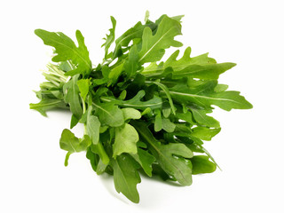 Rucola Salad on White - Isolated on white Background