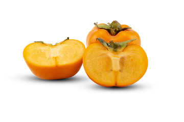 Persimmons isolated on white background