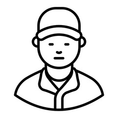 
line icon design of soldier or commando
