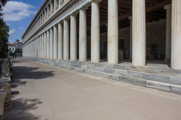 Obraz premium Stoa of Atolos historic site in Athens