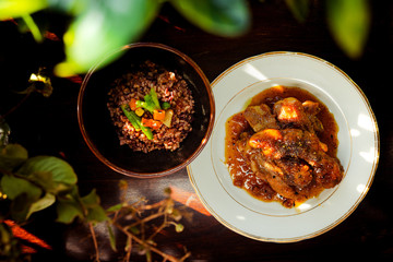 fried pork with rice