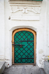 Medival old vintage green wooden door