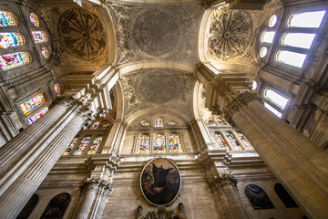 Fototapeta premium Interior view of the Cathedral Malaga, Spain