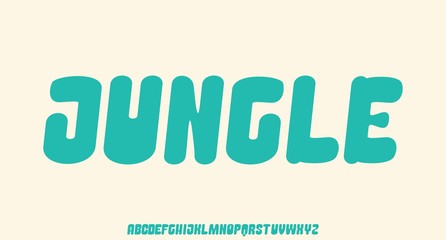 bold playful display font vector